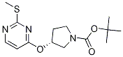 (R)-3-(2-Methylsulfanyl-pyrimidin-4-yloxy)-pyrrolidine-1-carboxylic acid tert-butyl ester Struktur