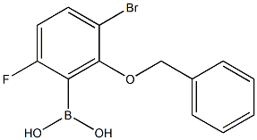 6-Benzyloxy-5-BroMo-2-fluorophenylboronicacid Struktur
