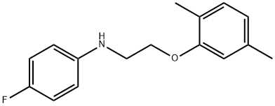 N-[2-(2,5-DIMETHYLPHENOXY)ETHYL]-4-FLUOROANILINE, 1040687-24-8, 結(jié)構(gòu)式