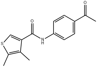 N-(4-乙酰苯基)-4,5-二甲基-噻吩-3-甲酰胺, 895920-78-2, 結(jié)構(gòu)式