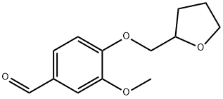 3-methoxy-4-(tetrahydrofuran-2-ylmethoxy)benzaldehyde Struktur