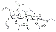 Ethyl 2,3,6,2',3',4',6'-Hepta-O-acetyl-α,β-D-thiolactopyranoside Struktur