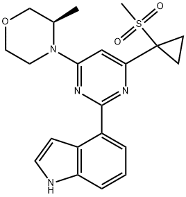 4-[4-[1-(メチルスルホニル)シクロプロピル]-6-[(3R)-3-メチルモルホリノ]-2-ピリミジニル]-1H-インドール