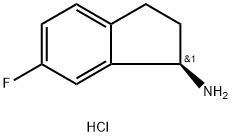 (R)-6-Fluoro-2,3-dihydro-1H-inden-1-aminehydrochloride Struktur