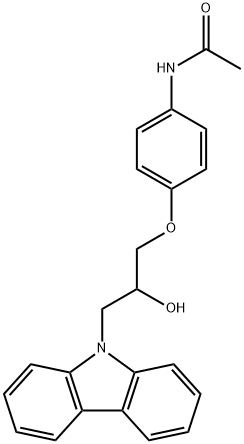 N-(4-(3-(9H-carbazol-9-yl)-2-hydroxypropoxy)phenyl)acetamide Struktur