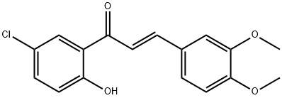 (E)-1-(5-chloro-2-hydroxyphenyl)-3-(3,4-dimethoxyphenyl)prop-2-en-1-one Struktur