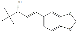 (E,3R)-1-(1,3-benzodioxol-5-yl)-4,4-dimethylpent-1-en-3-ol 結(jié)構(gòu)式