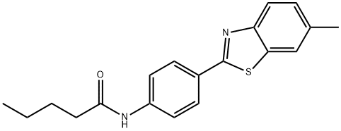 N-(4-(6-methylbenzo[d]thiazol-2-yl)phenyl)pentanamide Struktur