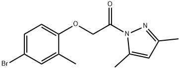 1-[(4-bromo-2-methylphenoxy)acetyl]-3,5-dimethyl-1H-pyrazole Structure