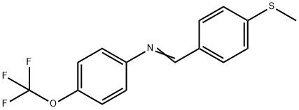 N-[4-(methylsulfanyl)benzylidene]-4-(trifluoromethoxy)aniline Structure