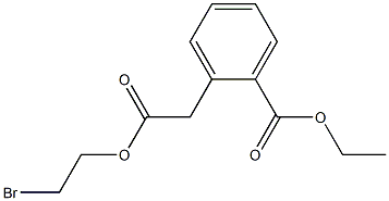 2-(Bromo-ethoxycarbonyl-methyl)-benzoic acid ethyl ester Structure