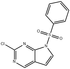 7-(benzenesulfonyl)-2-chloro-7H-pyrrolo[2,3-d]pyrimidine, 1638760-14-1, 結(jié)構(gòu)式