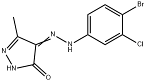 4-[(4-bromo-3-chlorophenyl)hydrazono]-5-methyl-2,4-dihydro-3H-pyrazol-3-one Structure
