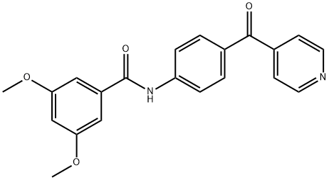 3,5-dimethoxy-N-[4-(pyridine-4-carbonyl)phenyl]benzamide Structure