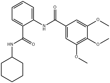 N-[2-(cyclohexylcarbamoyl)phenyl]-3,4,5-trimethoxybenzamide Structure
