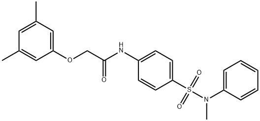 2-(3,5-dimethylphenoxy)-N-(4-{[methyl(phenyl)amino]sulfonyl}phenyl)acetamide Structure