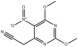 {5-nitro-2,6-dimethoxy-4-pyrimidinyl}acetonitrile Struktur