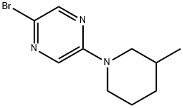 2-bromo-5-(3-methylpiperidin-1-yl)pyrazine Struktur