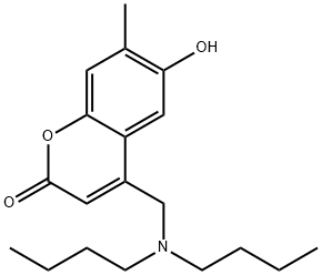 4-[(dibutylamino)methyl]-6-hydroxy-7-methyl-2H-chromen-2-one Struktur