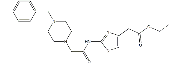 ethyl 2-(2-(2-(4-(4-methylbenzyl)piperazin-1-yl)acetamido)thiazol-4-yl)acetate Structure