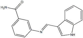 3-[(1H-indol-3-ylmethylene)amino]benzamide Structure