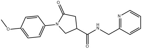 1-(4-methoxyphenyl)-5-oxo-N-(pyridin-2-ylmethyl)pyrrolidine-3-carboxamide Structure