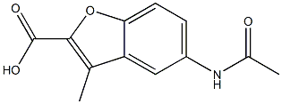 5-(acetylamino)-3-methyl-2-benzofurancarboxylic acid Struktur