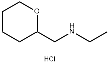 N-(Tetrahydro-2H-pyran-2-ylmethyl)ethanamine hydrochloride Struktur
