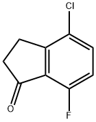 4-CHLORO-7-FLUORO-1-INDANONE Struktur