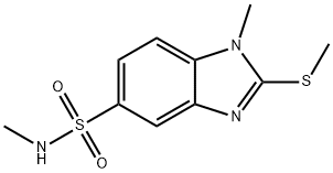N,1-DIMETHYL-2-METHYLTHIO-5-BENZIMIDAZOLESULFONAMIDE Structure