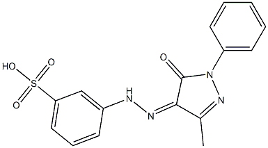 (Z)-3-(2-(3-methyl-5-oxo-1-phenyl-1H-pyrazol-4(5H)-ylidene)hydrazinyl)benzenesulfonic acid Structure