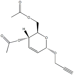 2-[(acetyloxy)methyl]-6-(2-propynyloxy)-3,6-dihydro-2H-pyran-3-yl acetate Struktur