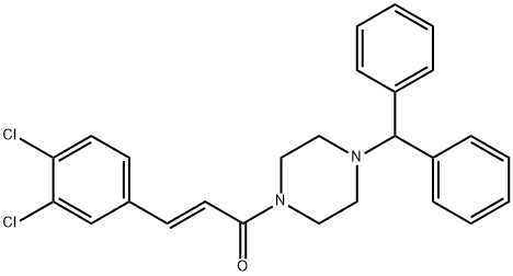 1-benzhydryl-4-[3-(3,4-dichlorophenyl)acryloyl]piperazine Struktur