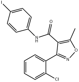 3-(2-chlorophenyl)-N-(4-iodophenyl)-5-methyl-4-isoxazolecarboxamide Structure
