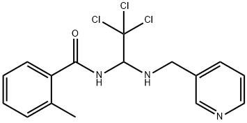 2-methyl-N-{2,2,2-trichloro-1-[(3-pyridinylmethyl)amino]ethyl}benzamide Struktur
