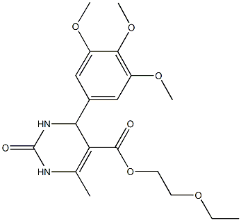 2-ethoxyethyl 6-methyl-2-oxo-4-(3,4,5-trimethoxyphenyl)-1,2,3,4-tetrahydro-5-pyrimidinecarboxylate Struktur