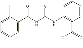 methyl 2-({[(2-iodobenzoyl)amino]carbothioyl}amino)benzoate Structure