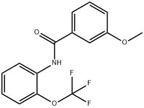 3-methoxy-N-[2-(trifluoromethoxy)phenyl]benzamide Struktur