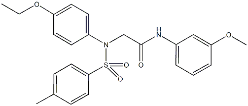 2-{4-ethoxy[(4-methylphenyl)sulfonyl]anilino}-N-(3-methoxyphenyl)acetamide Struktur