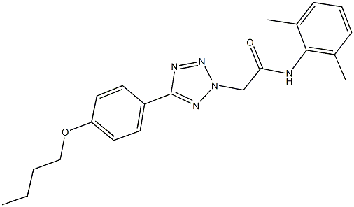 2-[5-(4-butoxyphenyl)-2H-tetraazol-2-yl]-N-(2,6-dimethylphenyl)acetamide Struktur