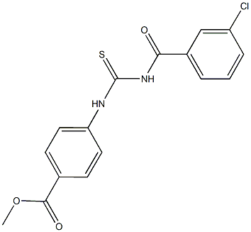 methyl 4-({[(3-chlorobenzoyl)amino]carbothioyl}amino)benzoate Struktur