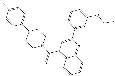 2-(3-ethoxyphenyl)-4-{[4-(4-fluorophenyl)piperazin-1-yl]carbonyl}quinoline Struktur