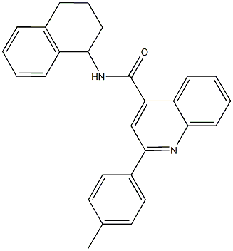 2-(4-methylphenyl)-N-(1,2,3,4-tetrahydro-1-naphthalenyl)-4-quinolinecarboxamide Struktur