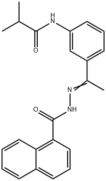 2-methyl-N-{3-[N-(1-naphthoyl)ethanehydrazonoyl]phenyl}propanamide Structure