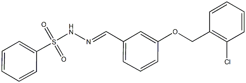 N'-{3-[(2-chlorobenzyl)oxy]benzylidene}benzenesulfonohydrazide Structure