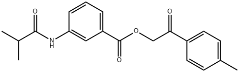 2-(4-methylphenyl)-2-oxoethyl 3-(isobutyrylamino)benzoate Structure