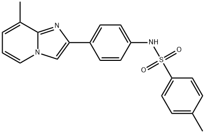 4-methyl-N-[4-(8-methylimidazo[1,2-a]pyridin-2-yl)phenyl]benzenesulfonamide Struktur