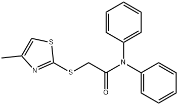 2-[(4-methyl-1,3-thiazol-2-yl)sulfanyl]-N,N-diphenylacetamide Struktur