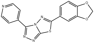6-(1,3-benzodioxol-5-yl)-3-(4-pyridinyl)[1,2,4]triazolo[3,4-b][1,3,4]thiadiazole Struktur