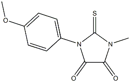 1-(4-methoxyphenyl)-3-methyl-2-thioxoimidazolidine-4,5-dione Structure